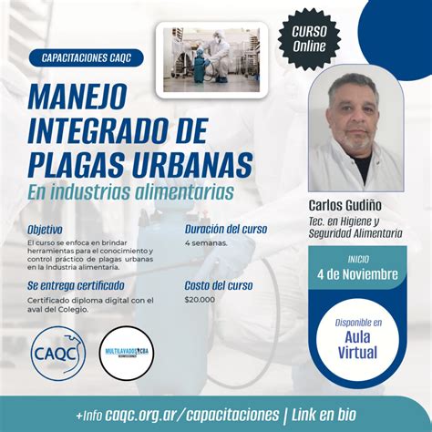 Curso Manejo Integrado De Plagas En La Industria Alimentaria CAQC