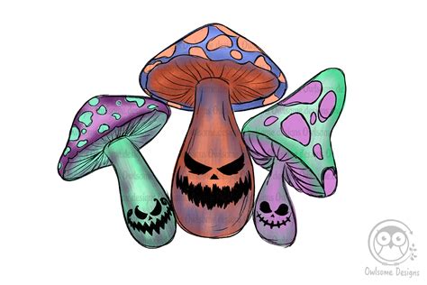 Mushroom Halloween Sublimation By Owlsome Designs TheHungryJPEG