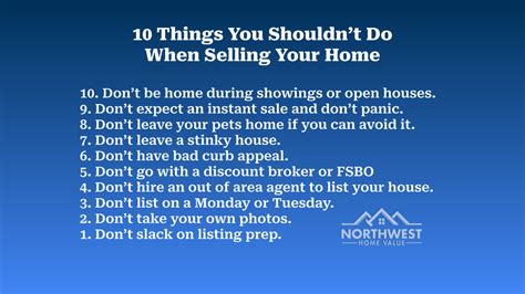 Things You Shouldn T Do When Selling Your Home