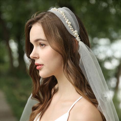 Bridal Veils And Headpieces Pearl Bridal Headband Elegant Etsy