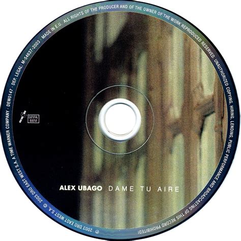 Car Tula Cd De Alex Ubago Dame Tu Aire Cd Single Portada