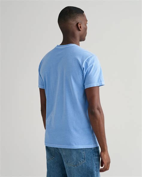 GANT Erkek Mavi Relaxed Fit Bisiklet Yaka Logolu T Shirt 2057027 XXXL