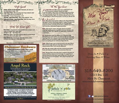 Wise Guys Pizza & Pasta | Fasprint Menus