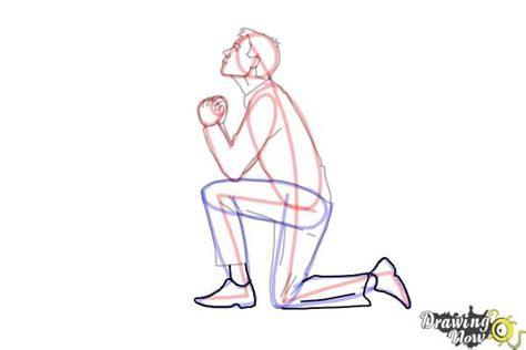 How To Draw A Person On Their Knees Kneeling Step 11 Person