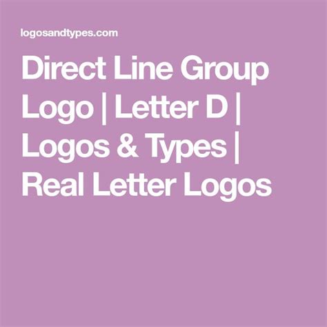 Direct Line Group Logo Letter D Logos Types Real Letter Logos