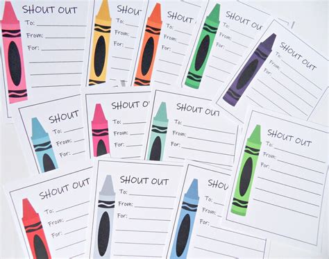 Printable Teacher Shout Out Cards School Reward Cards Parent Etsy