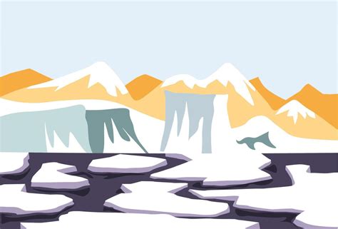 Melting snow on water, ice and glacier thaw vector 17745676 Vector Art ...