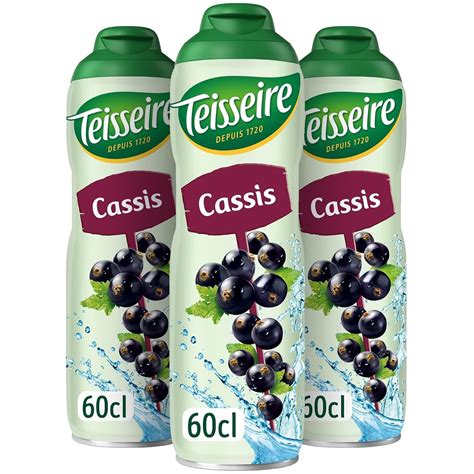 3 Sirup Cassis Schwarze Joahnnisbeere Teisseire 3 X 0 6L Amazon