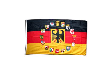 Flagge Fahne Deutschland Mit Adler Und Wappen Der 16 Bundesländer