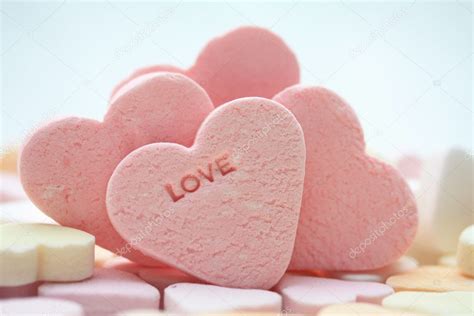 Pink Valentine Candy Hearts — Stock Photo © Portosabbia 1697081