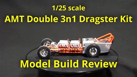 Amt Double Dragster In Kit Scale Engine Rail Dragster Model