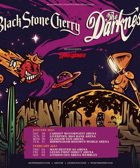 Black Stone Cherry & The Darkness - UK Tour 2023 - 28 January 2023 - Cardiff International Arena ...