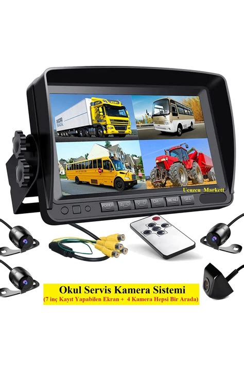 Kalite Okul Servis Kamera Sistemi 7 Inç Kayıt Yapabilen Ekran 4