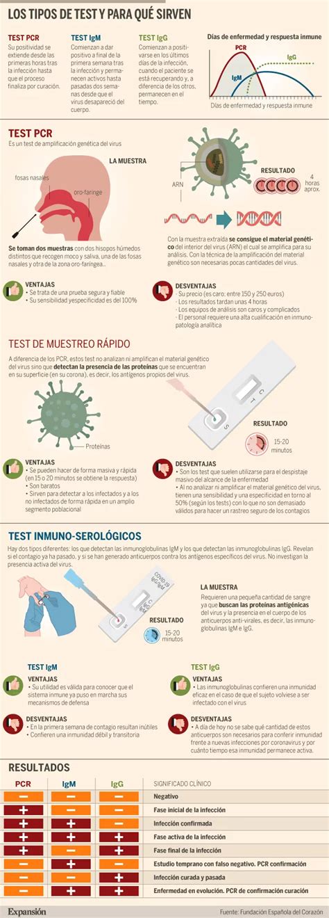 Covid 19 Cuántos tipos de test del coronavirus hay y cuáles son sus