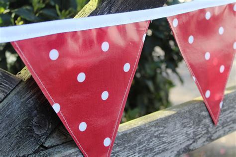 Outdoor Bunting Oilcloth Bunting Pvc Bunting Garden Etsy