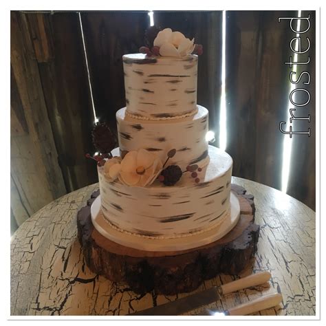 Buttercream Birch Wedding Cake Birch Wedding Cakes Wedding Cake