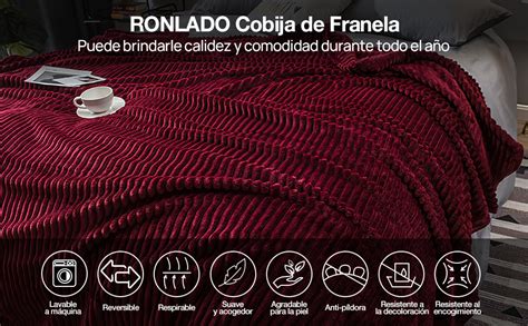 Ronlado Cobija De Franela Manta De Forro Ultrasuave Y Transpirable