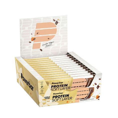 Powerbar Protein Soft Layer Bar Vanilla Toffee Box 21run