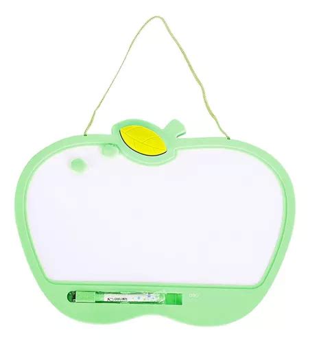 Mini Pizarron Blanco Pintarron Colgable Manzana Plumon 33 Cm