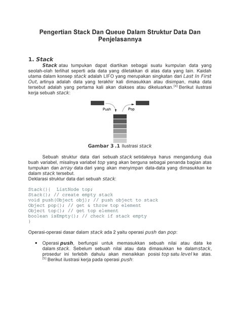 Stuck DAN Queue Pengertian Stack Dan Queue Dalam Struktur Data Dan