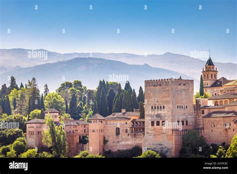 alhambra palace  granada town  spain ancient architecture