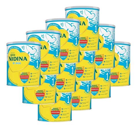 12un Leche De Fórmula En Polvo Nestlé Nidina 1 En Lata 800g Tradicional