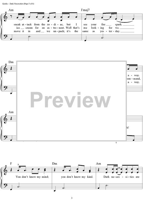 Dark Necessities Sheet Music By Red Hot Chili Peppers For Easy Piano Vocal Chords Sheet Music Now