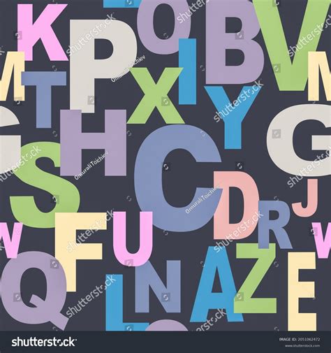 Seamless Wallpaper Textile Fabrics English Alphabet Stock Illustration ...