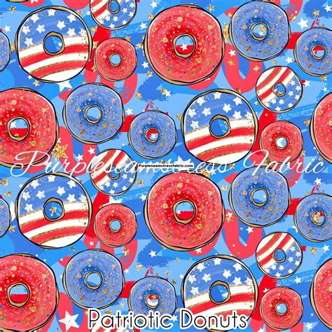 Patriotic Donuts Purpleseamstress Fabric