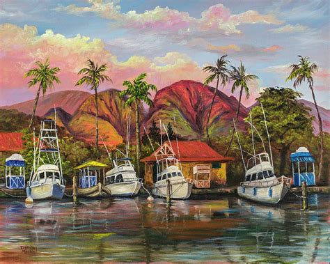 Lahaina Harbor Sunset Painting by Darice Machel McGuire - Fine Art America