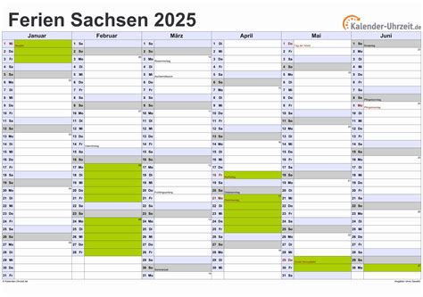 Der Kalender Sachsen 2025 Mit Ferien Ein Leitfaden Für Planung Und