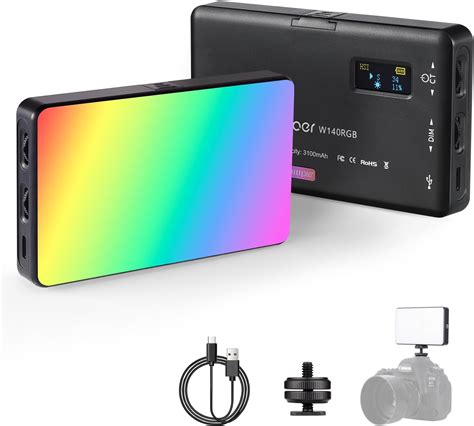 Lumière Vidéo RGB Batterie intégrée Rechargeable VIJIM VL 196 Lampe de