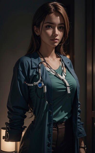 Premium AI Image A Beautiful Female Doctor