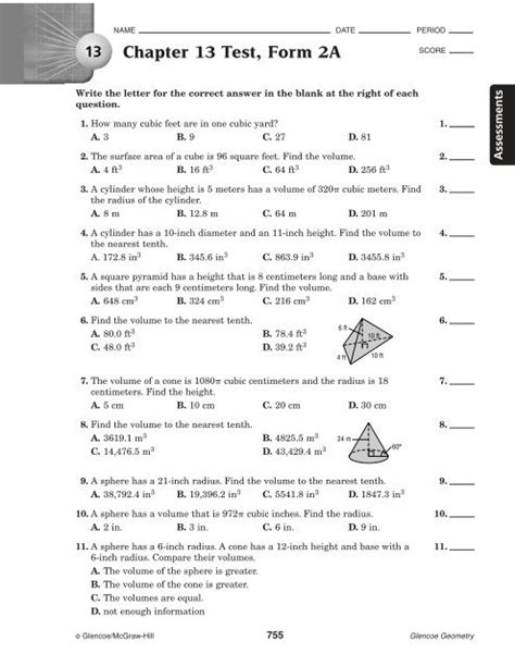 Geometry Chapter Test B Answer Key Frewsalima