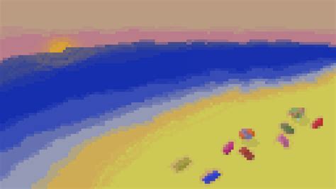 Sunset at the Beach : r/PixelArt