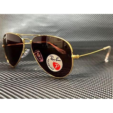 Ray Ban Rb3025 9196af Gold Aviator 58 มม แว ่ นกันแดดโพลาไรซ ์ ทุกเพศ