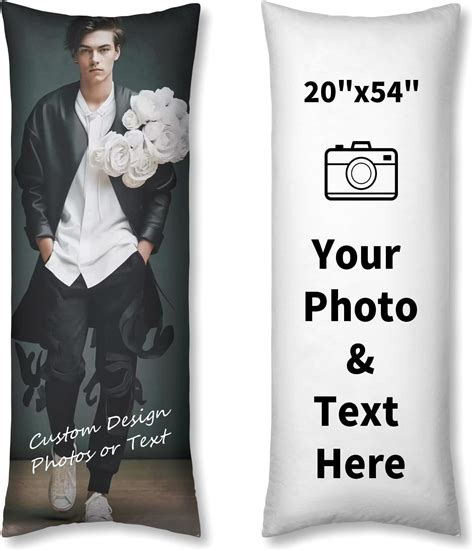 Amazon.com: Custom Body Pillow Case Custom Pillow Cover with Any
