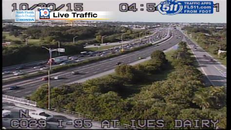 Crash On I 95 Sb And Ives Dairy Rd 1 Lane Blocked Traffic Miami