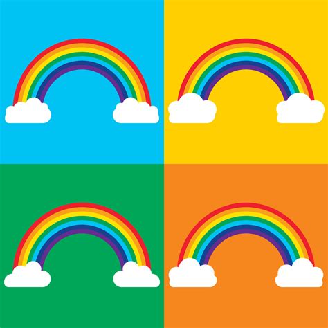 Rainbow cloud clipart background 11201828 Vector Art at Vecteezy