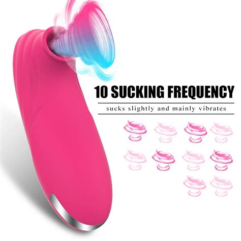 Powerful Clit Sucker Vibrator Clitoris Nipple Sucking Tongue Vibrating