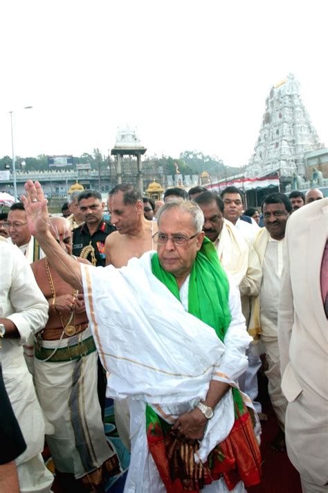 Pranab Mukherjee In Tirumala Temple