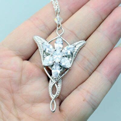 Lord Of The Rings Evenstar Pendant Of Arwen Necklace Sterling