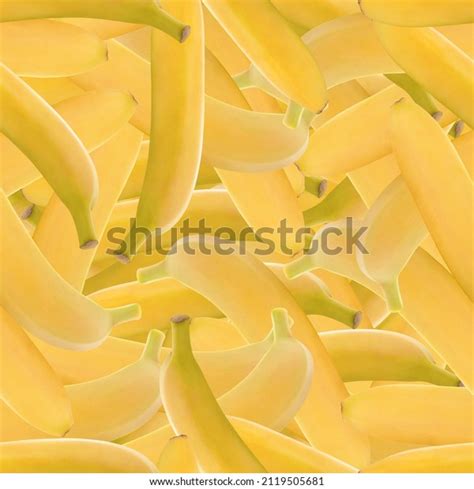 Seamless Pattern Bananas Background Ripe Bananas Stock Photo 2119505681