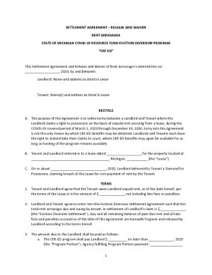 Fillable Online Settlement Agreement And Release Definition