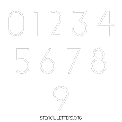 4 Inch to 10 Inch Printable Number Stencils - Stencil Letters Org