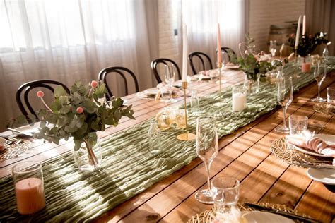 Cheesecloth Table Runner - Sage Green — Propped and Styled