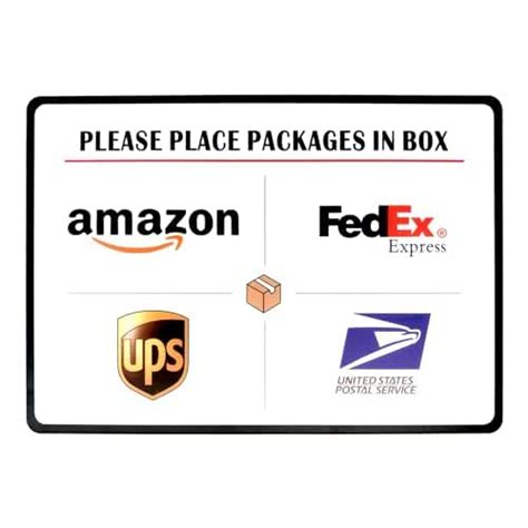 Amazon Please Place Packages In Box Sign For Outdoor Package