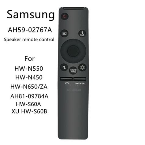 NEW Original Samsung AH59 02767A Remote Control For HW S60A XU HW S60B