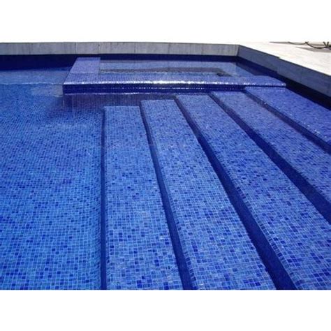 Blue Square Swimming Pool Mosaic Tile Thickness Mm At Rs