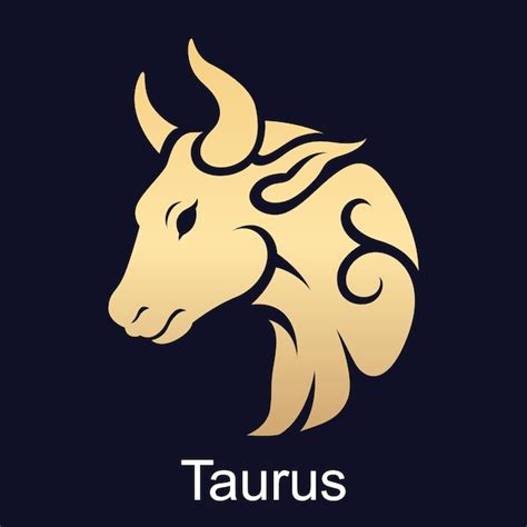 Premium Vector Taurus Symbol Of Zodiac Sign In Luxury Gold Style